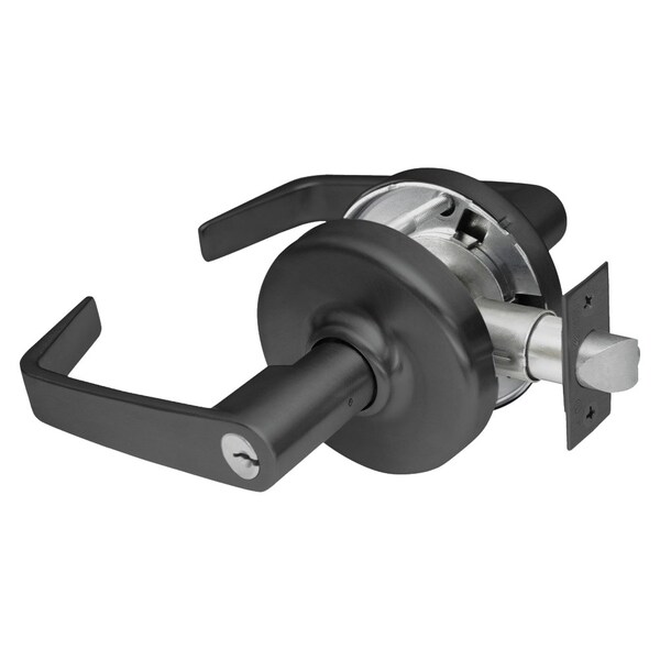 Corbin Russwin Grade 2 Storeroom or Closet Cylindrical Lock, Newport Lever, Conventional Cylinder, Black Suede Powd CL3857 NZD BSP - main